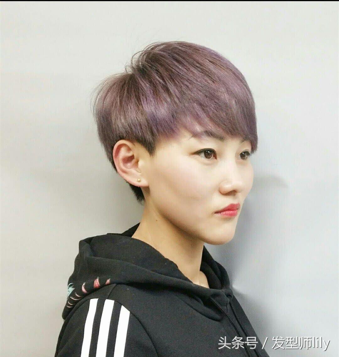 五款短发烫型,超酷圆脸烫的短发
