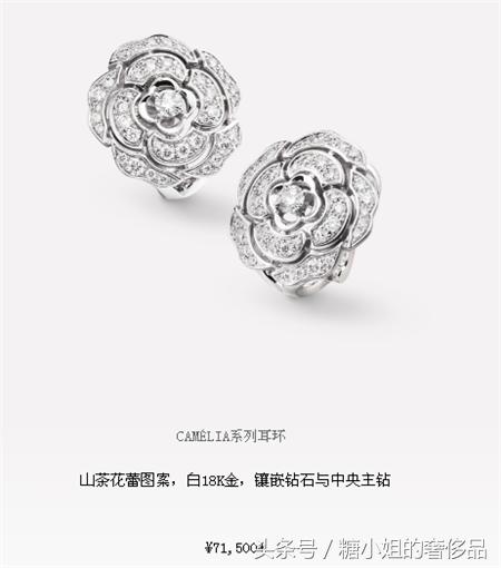 香奈儿耳环多少钱,香奈儿的耳环大概是什么价位