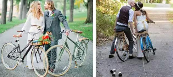 单车婚礼这样的婚礼才有创意，送你一场浪漫的单车婚礼