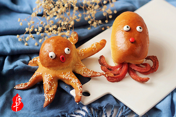 章鱼面包的制作方法,章鱼面包的制作方法和配方