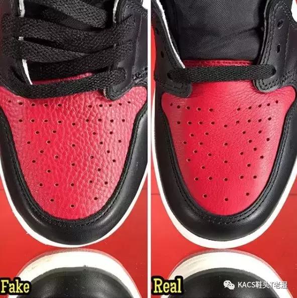 如何辨别真假aj1low绿脚趾,aj1mid黑红脚趾男女款区别