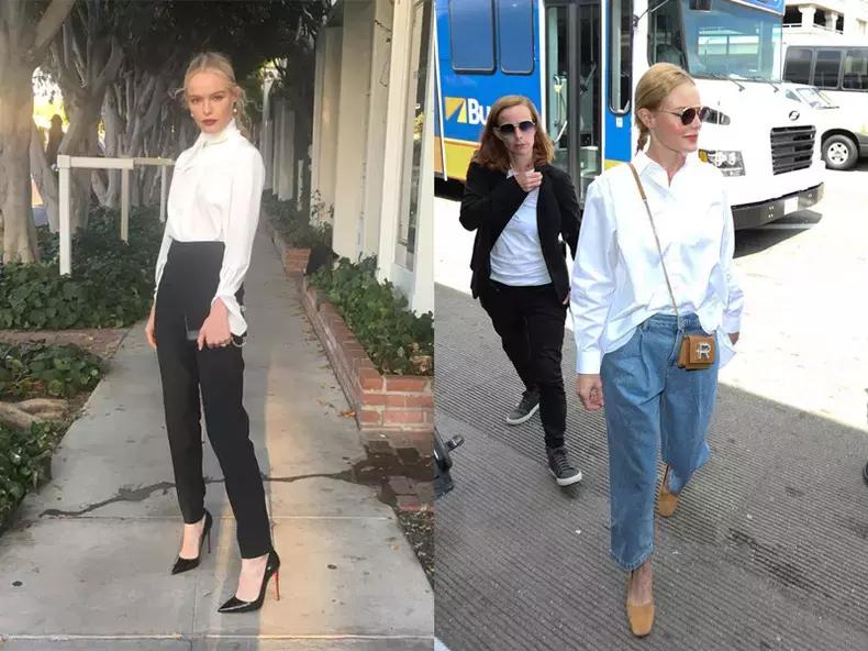 平胸五五开的身材，学穿简约风，谨记三要素