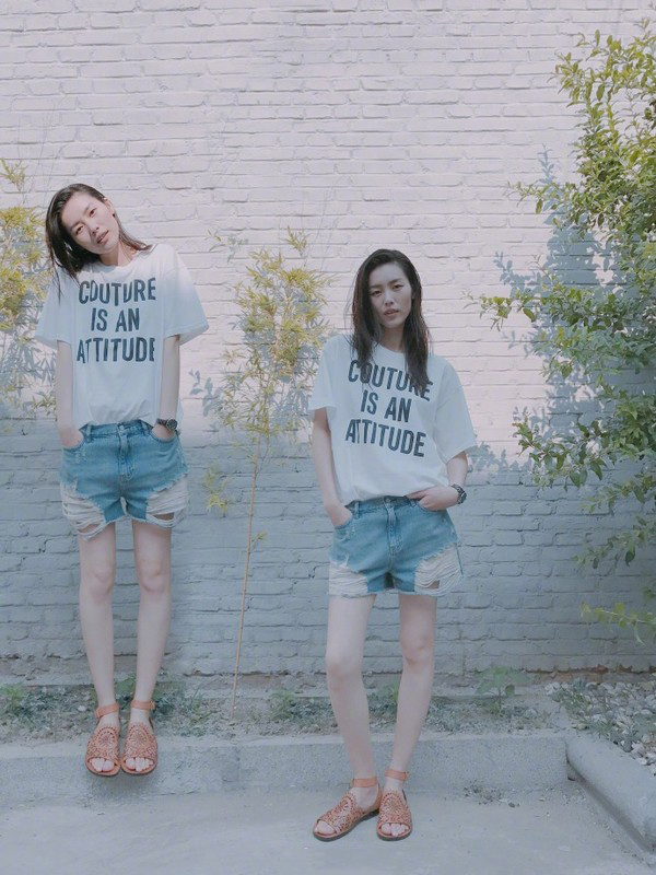 大长腿牛仔短裤,牛仔短裤配光腿神器好看吗