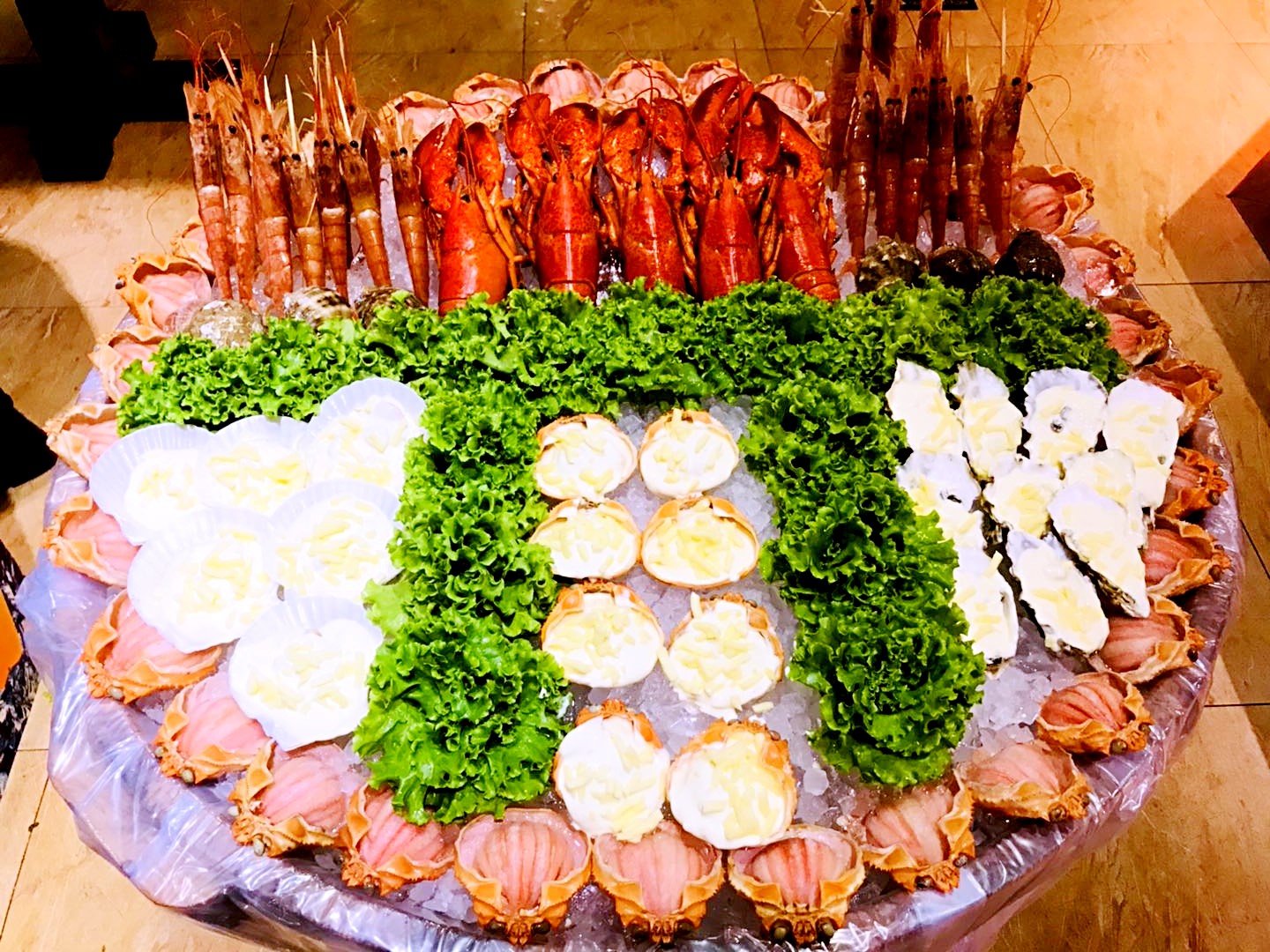 各种海鲜不限量,50种不限量海鲜