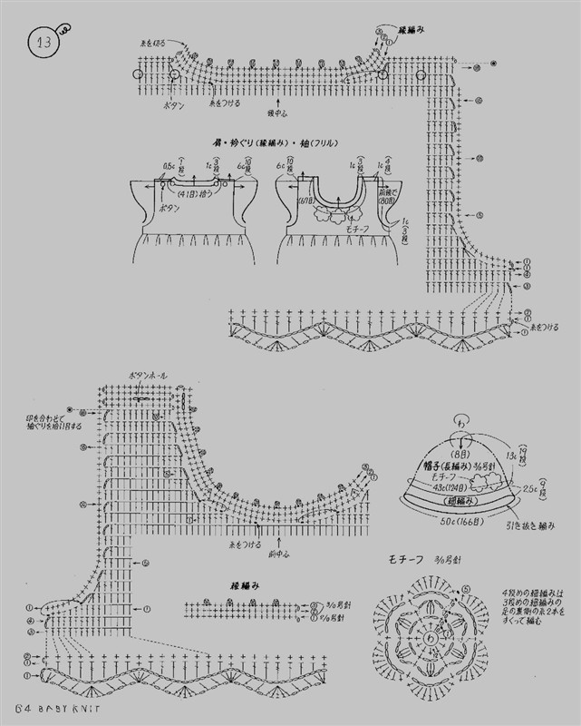 最简单的爱尔兰钩衣方法和图解,4-6岁女童裙子钩衣图解
