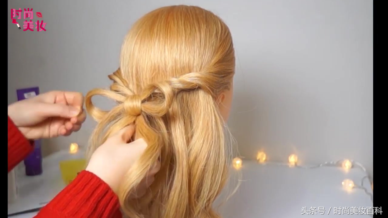 蝴蝶结头饰怎么扎头发可爱,发型带有蝴蝶结好看可爱俏皮简单