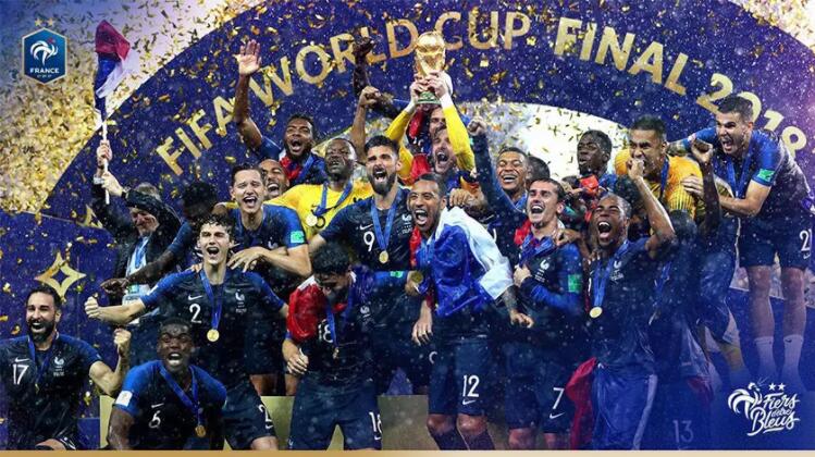 法国夺冠flag,2018年法国队夺冠庆祝