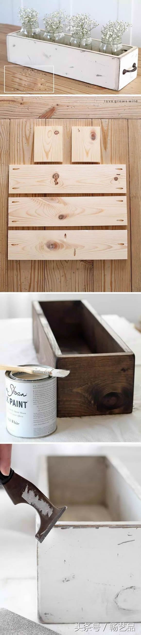 diy手工木块艺术品,手工木板制作小艺术品