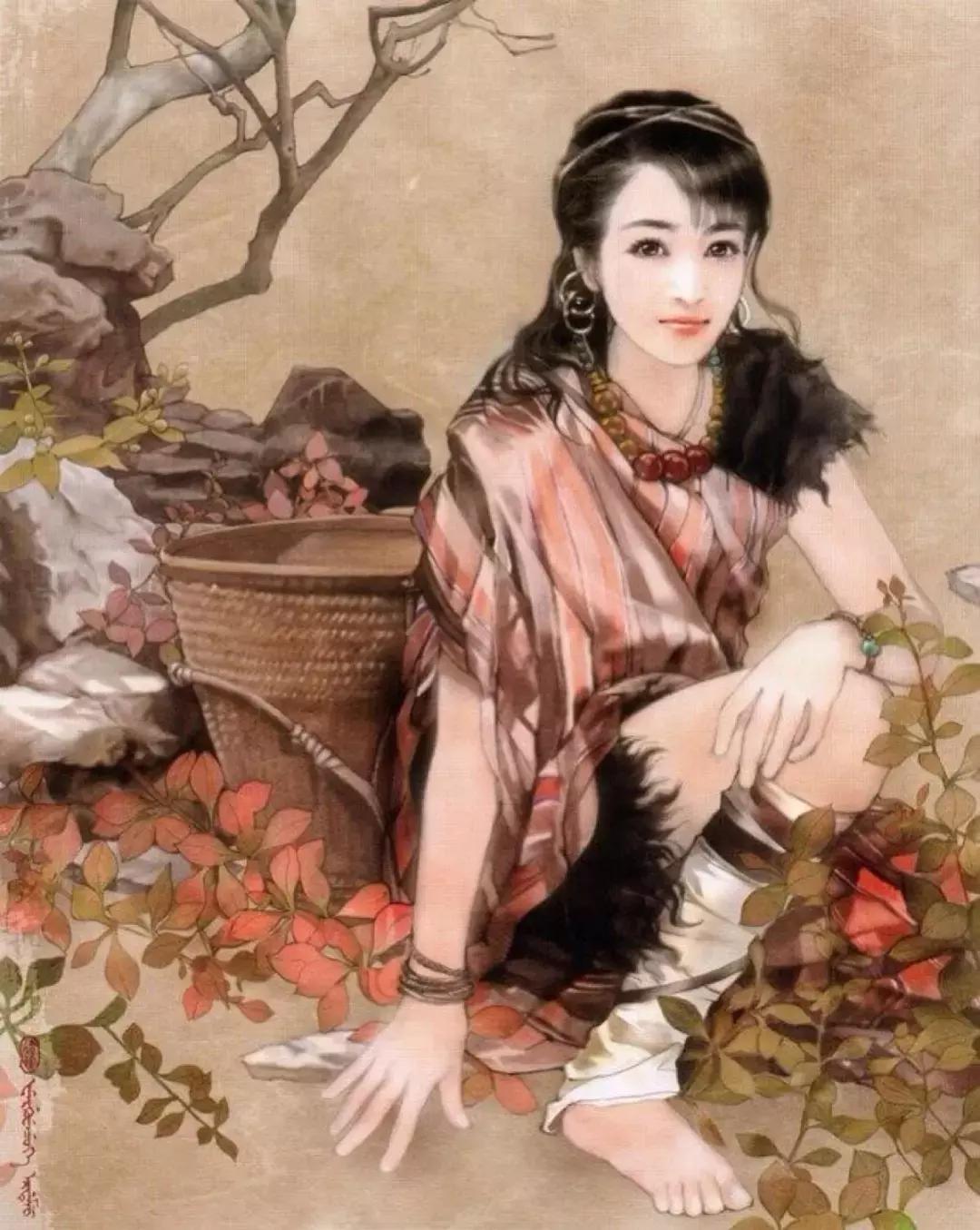 插画美女唯美简约,台湾当代著名的插画家
