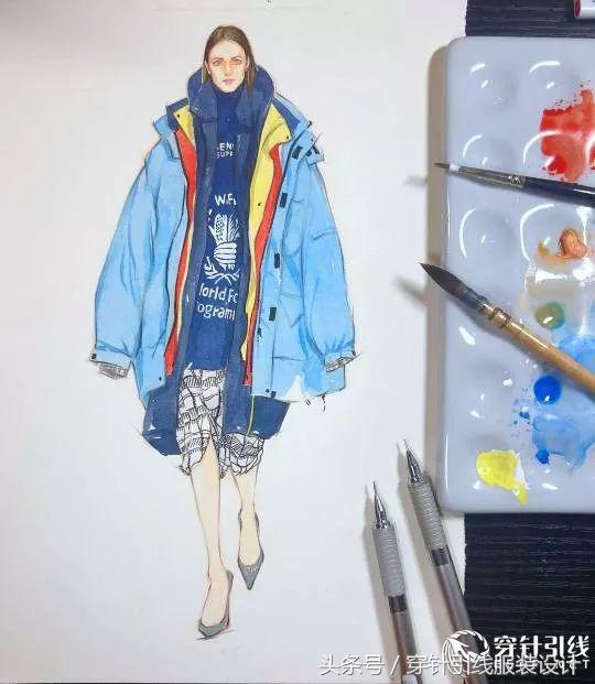 日常服装手绘效果图,时装效果图手绘线稿