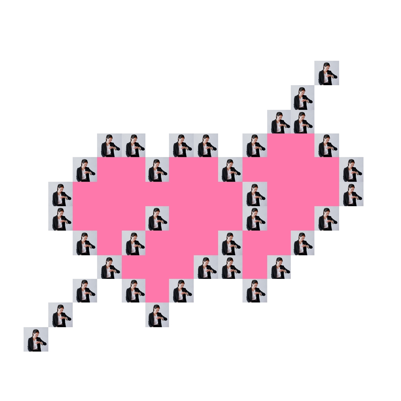 九宫格照片拼图心形hellokitty,excel心形九宫格拼图教程