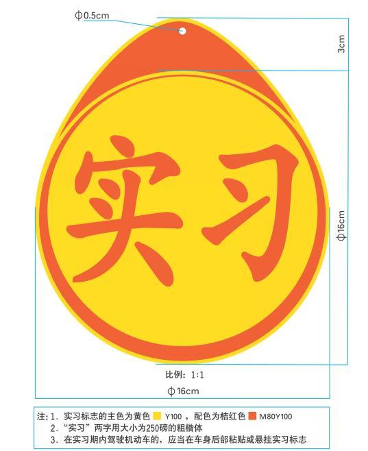 车的实习标志贴到哪里才能算正规,汽车实习标志可以不撕吗