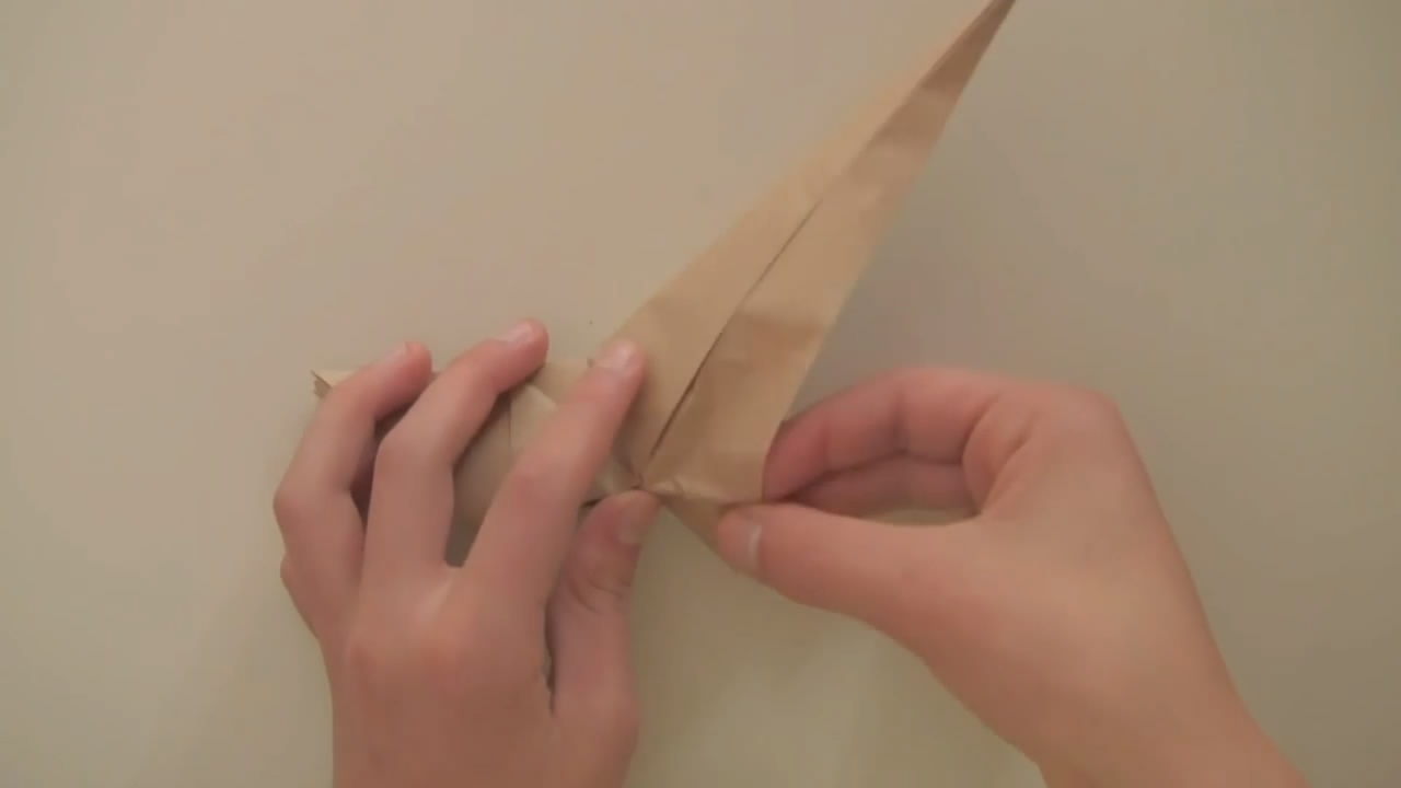 简单的折纸袋鼠,手工折纸简单袋鼠