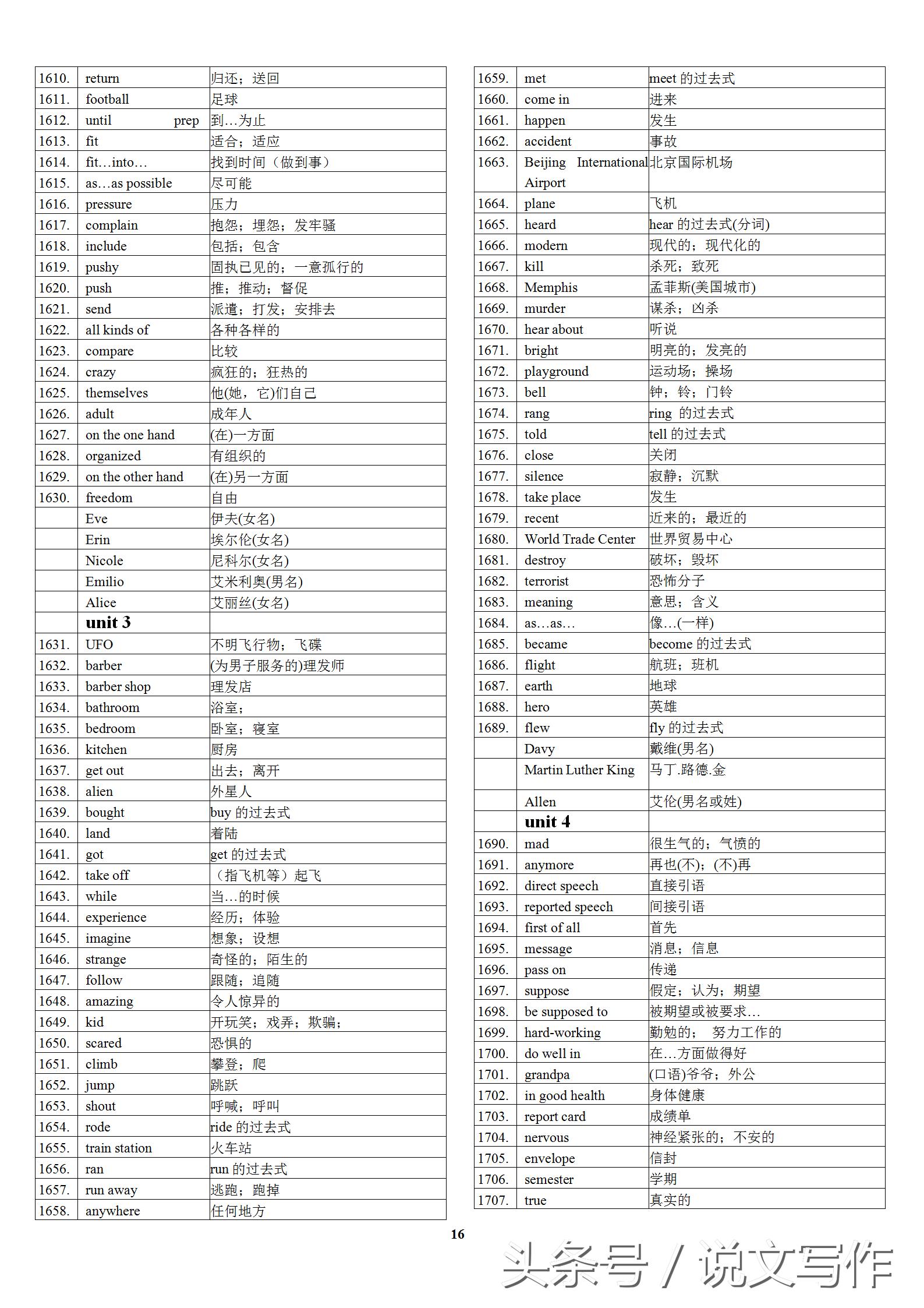 初中一年级英语单词表人教版,初中二年级英语单词表全册
