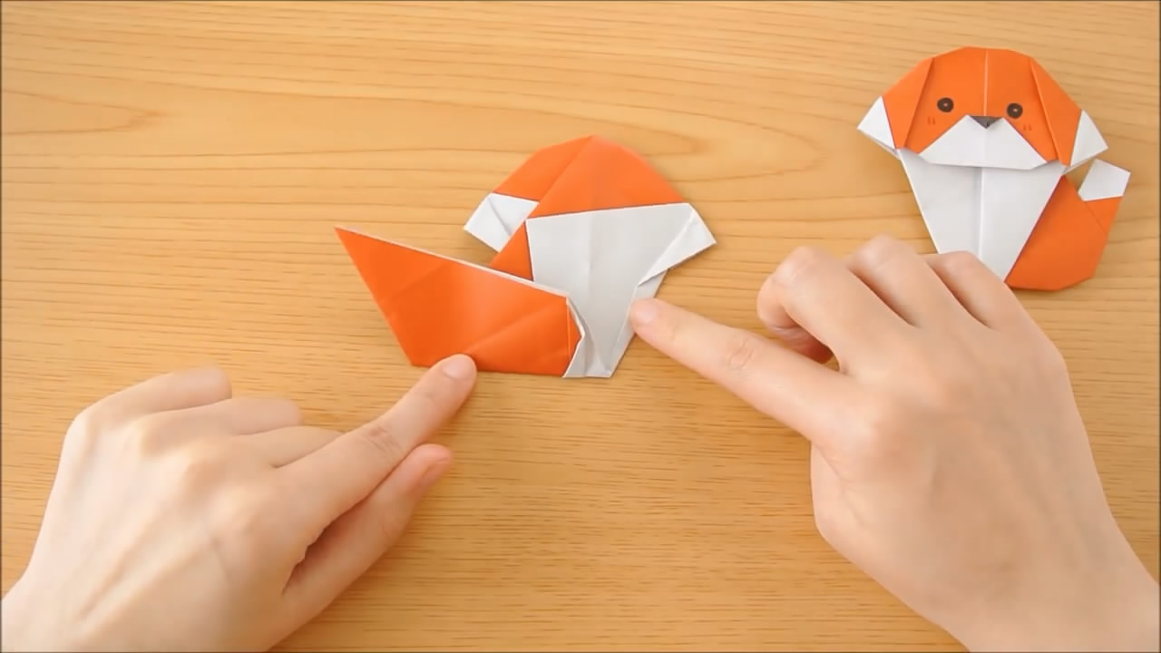 到车请故意小狗折纸教程,幼儿园小班折纸小狗步骤图