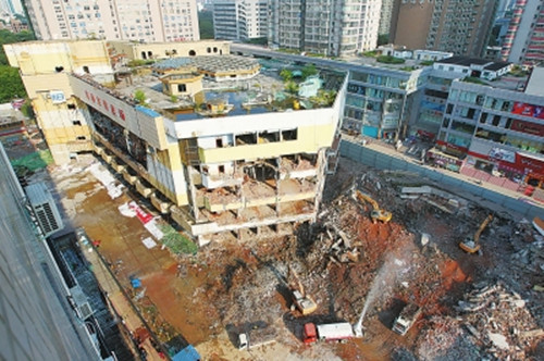 郑州商业大厦现状,郑州陈砦爆破拆除