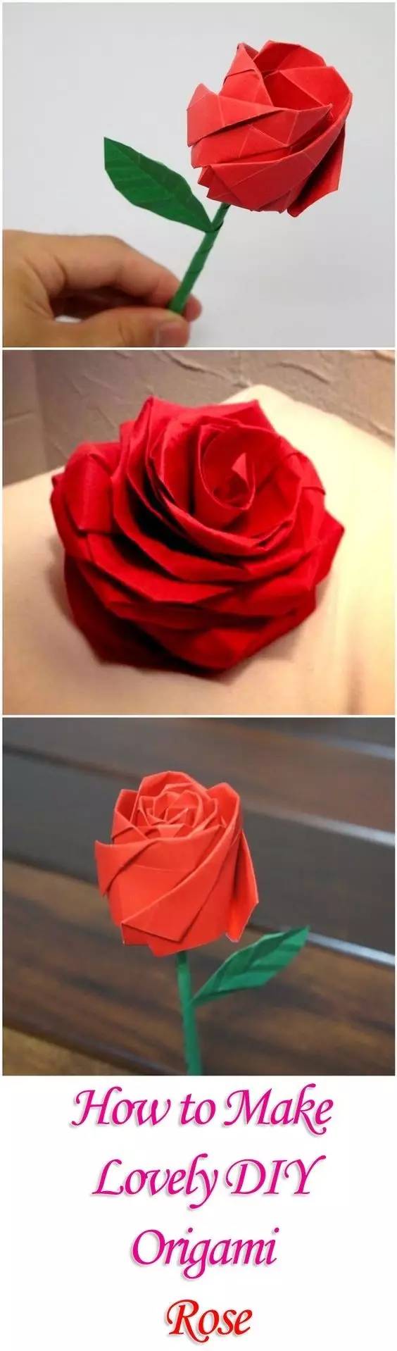 怎么折气球玫瑰花简单折法,小学生简单玫瑰花折法4步