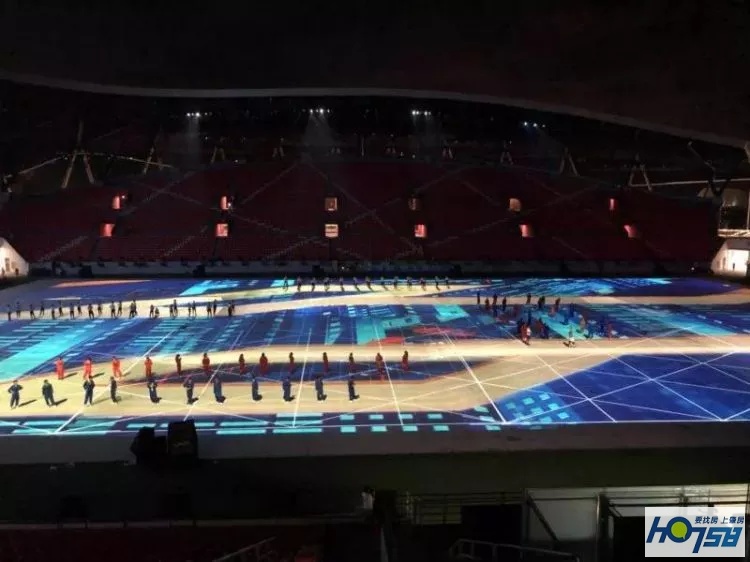 省运会夜景,省运会开幕式灯光秀