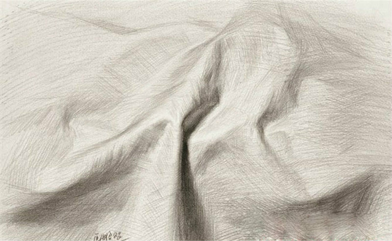 素描衬布默写构图技巧,素描中红色衬布的画法