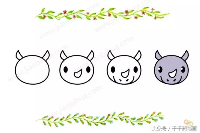 简笔画小动物头像,最简单的简笔画动物头像
