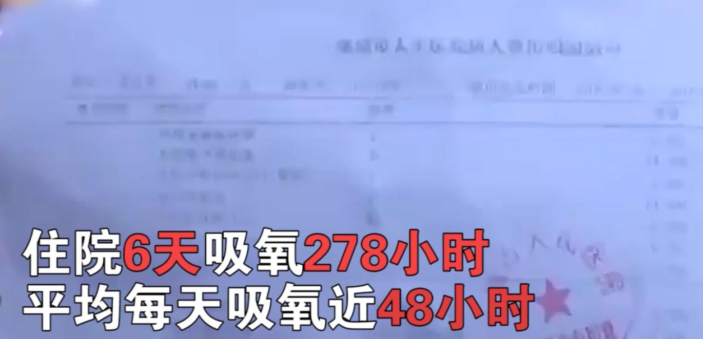 6天吸氧278小时？89岁老人出院家人发现费用清单的猫腻