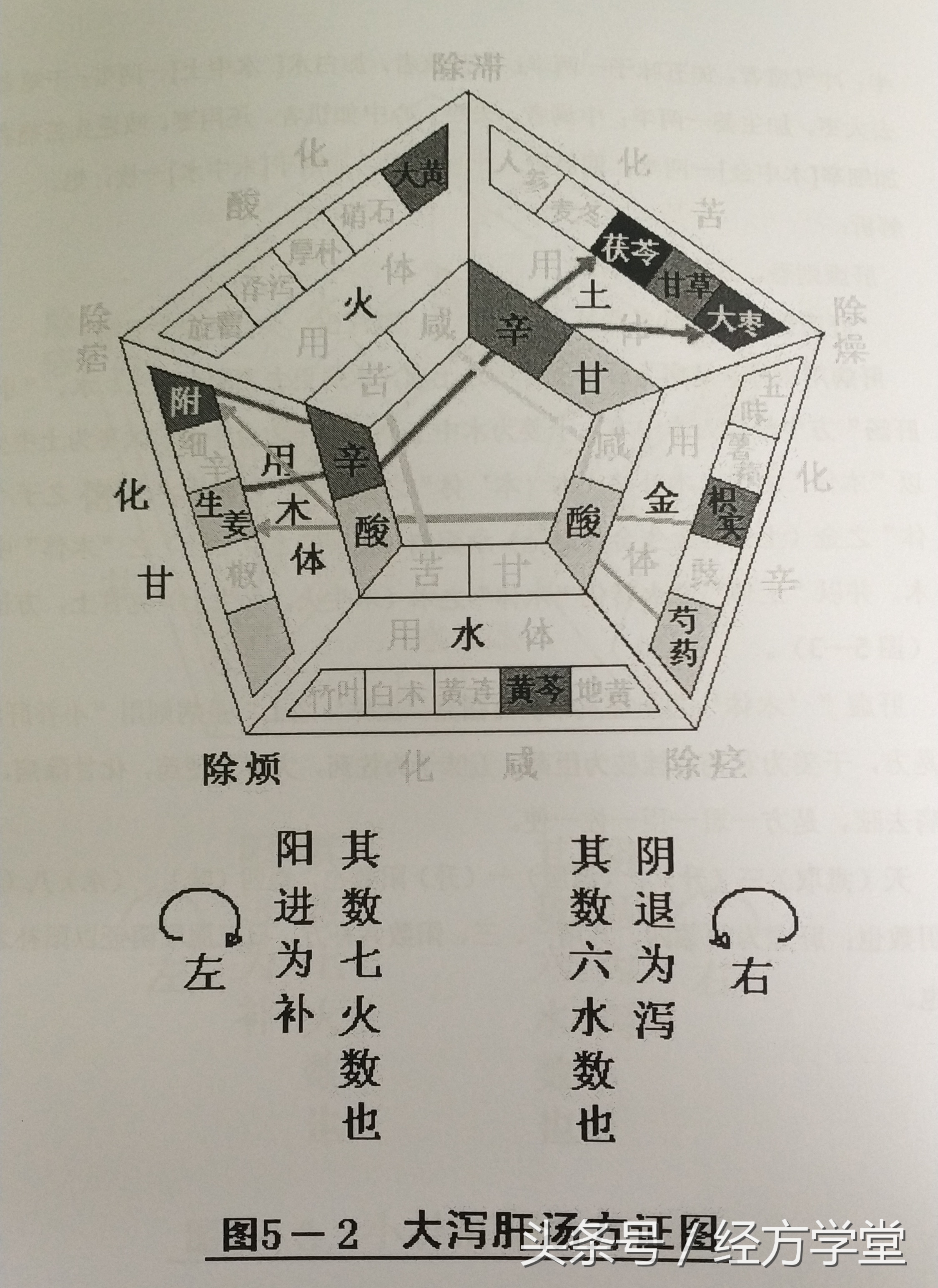 辅行诀组方结构图解,辅行诀组方用药规律图