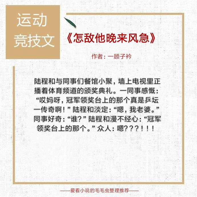 5本体育竞技小说,运动竞技文