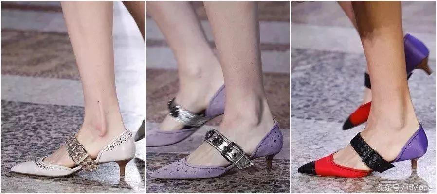 优雅又舒服的猫跟鞋,春天流行的猫跟鞋