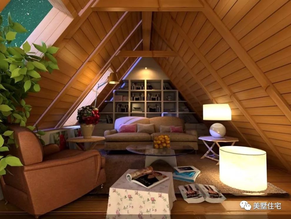 家有阁楼楼梯设计,家有斜顶阁楼