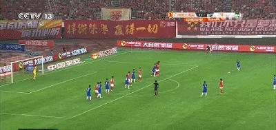 河南建业vs广州恒大任意球,今日中超二十七轮恒大对建业