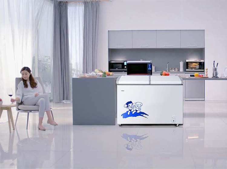 海尔双箱冰柜怎么把冷藏改为冷冻,海尔冷柜冷藏冷冻转换