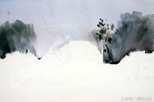 风景写生色彩绘画教程,蓬莱阁风景色彩写生