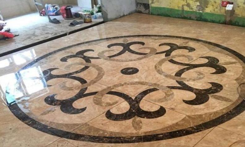 铺水刀拼花，师傅收费3000块，没想到他铺好只花了两天时间