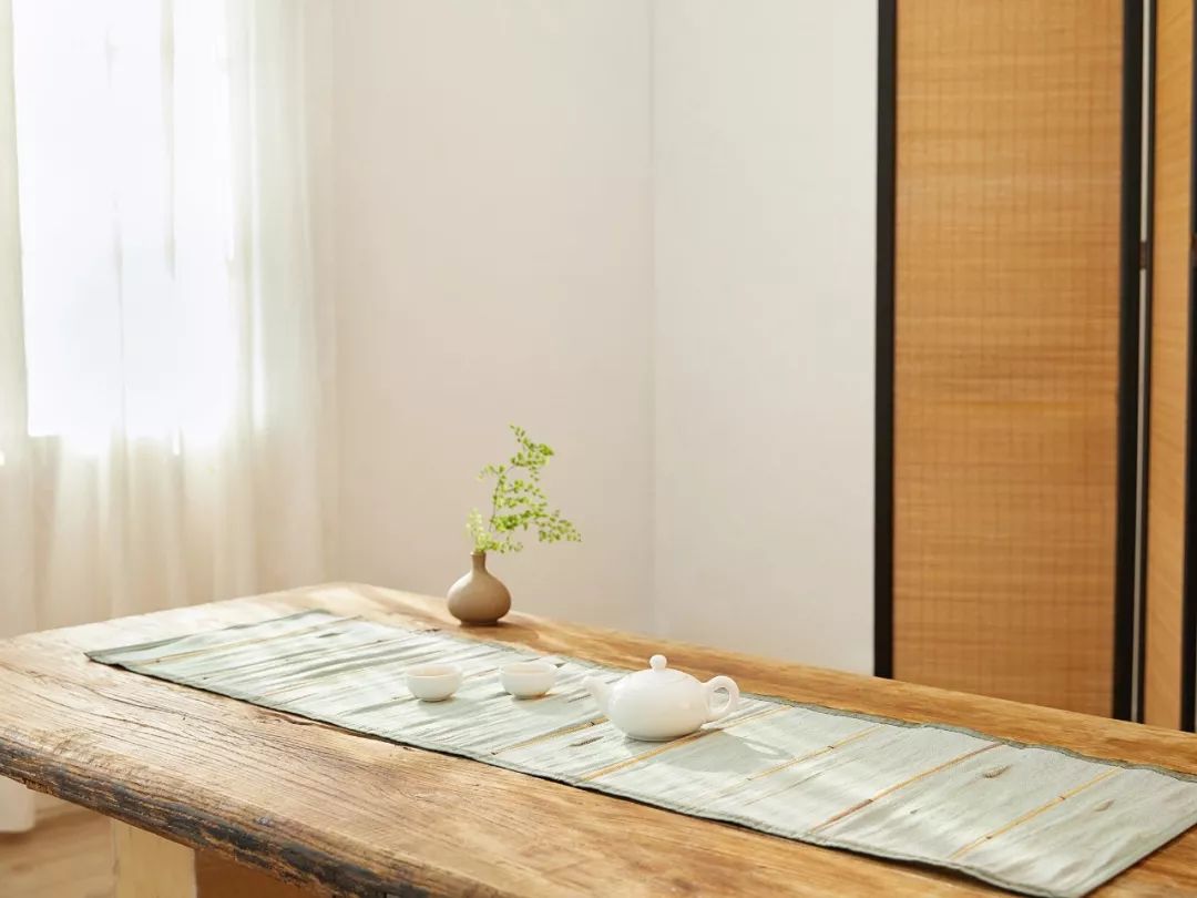 流苏棉麻编织茶席,亚麻编织软席