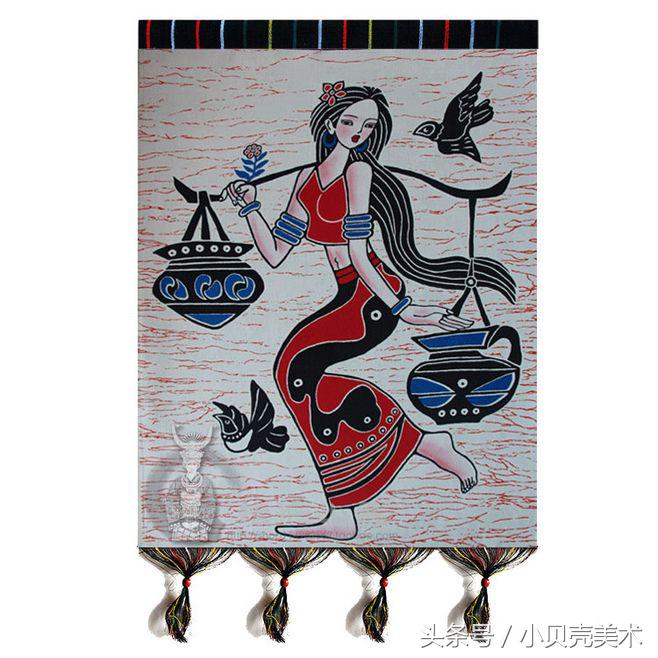 儿童蜡染画,扎染画创意美术