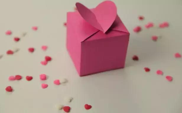 创意折纸爱心手工,手工折纸大全爱心收纳盒的折法