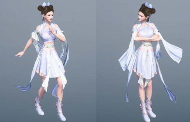 网友用张琪格形象玩古剑奇谭OL她的“治疗”能力应该很强