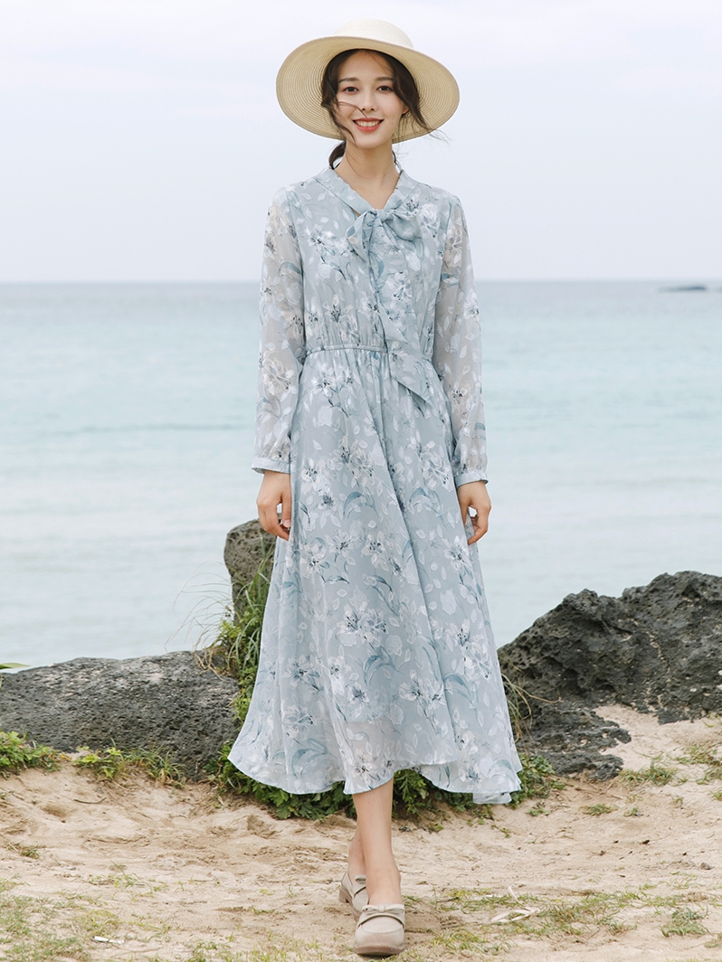 森系甜美少女碎花裙,森系甜美粉色裙高端