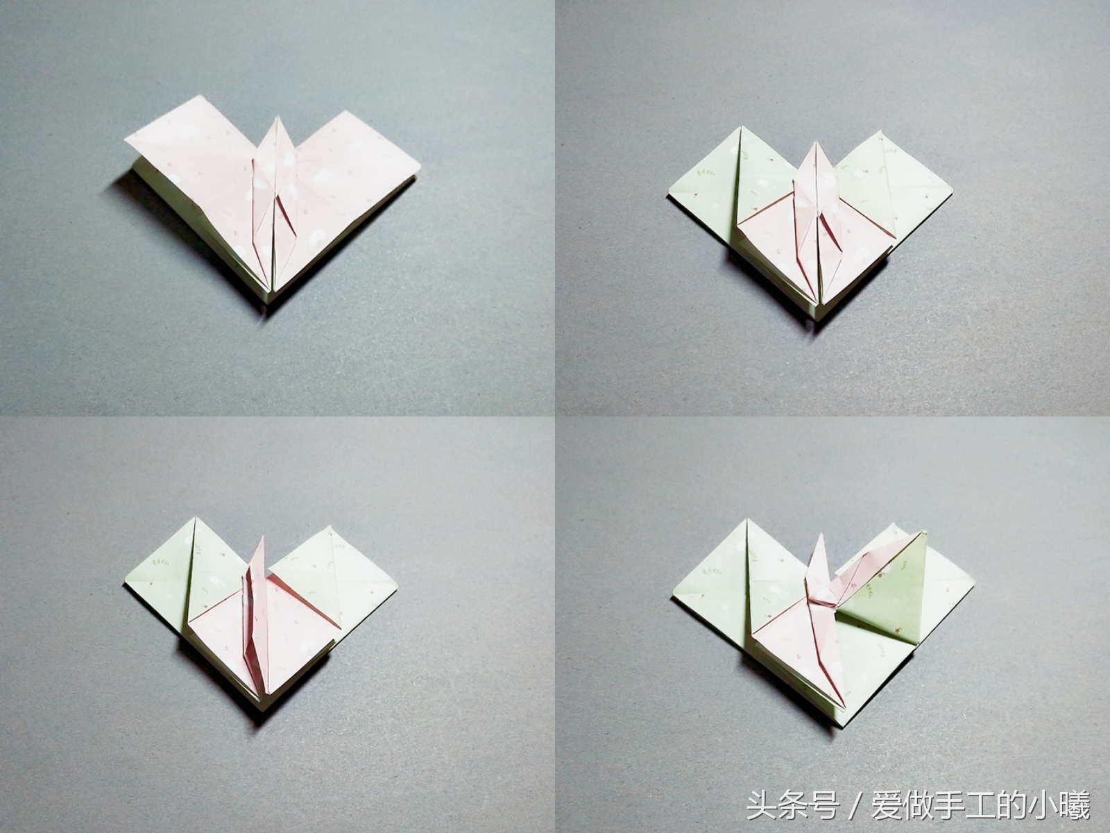 爱心千纸鹤折纸详解,100块爱心千纸鹤