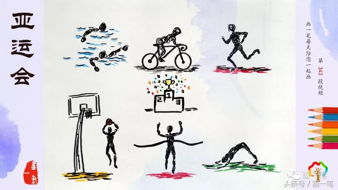 儿童运动会画画大全,画一画你最喜爱的一项运动