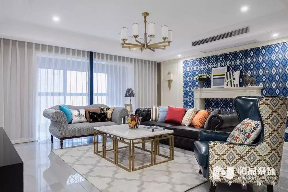 130现代美式,美式现代轻奢风小户型110