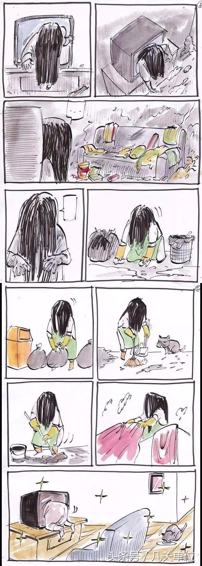 贞子好大胆，居然敢帮我收拾房子