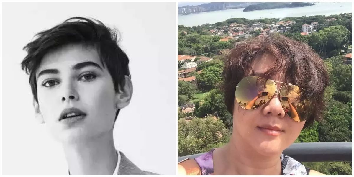 想象的发型和实际的发型对比图,发型真的很重要不同发型差距真大