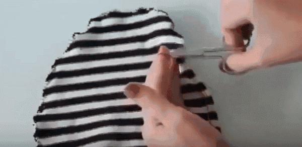 旧的t恤不要丢剪一下就很时尚,如何利用旧t恤变废为宝简单版