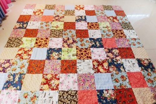 拼布方块床单制作教程,拼布床单手工制作大全