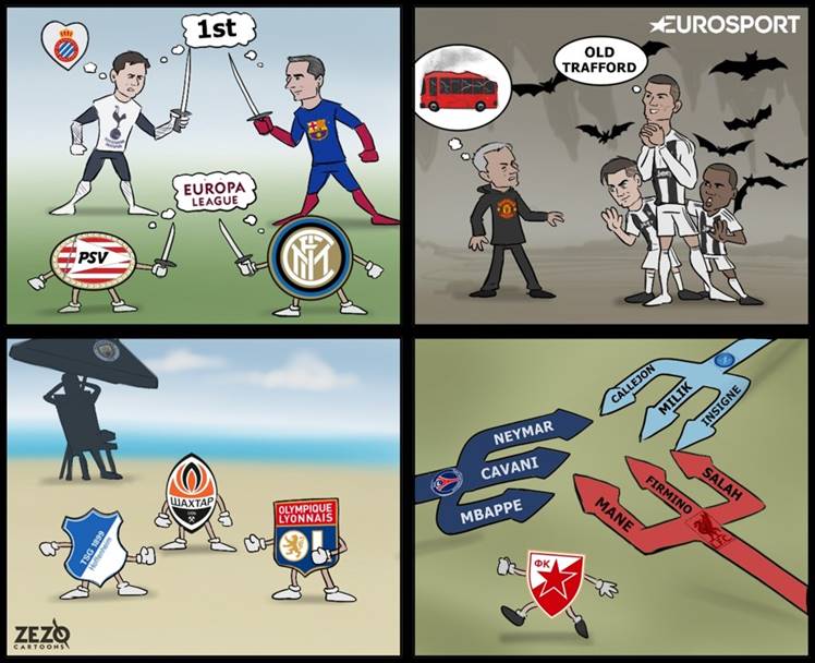 英格兰足球讽刺漫画,漫画恶搞曼城欧冠出局