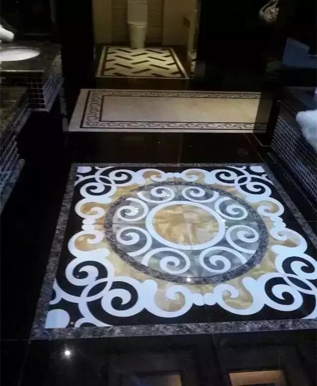 大理石水刀拼花客厅效果图,让人惊艳的水刀拼花图集