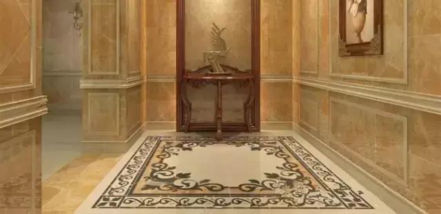 大理石水刀拼花客厅效果图,让人惊艳的水刀拼花图集