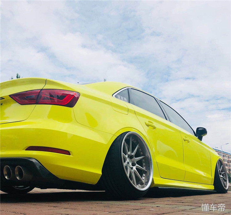 黑龙江车友打造低姿态“柠檬黄”奥迪A3，玩车同时不忘疼老婆！