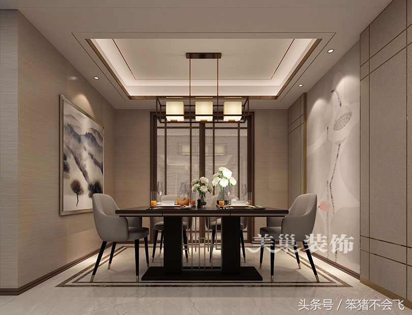 新中式软装轻奢风格全屋搭配,新中式软装橙色点缀